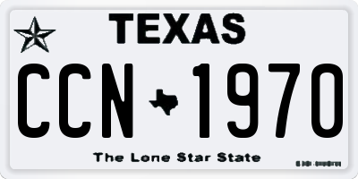 TX license plate CCN1970