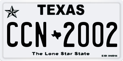 TX license plate CCN2002