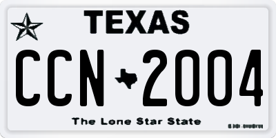 TX license plate CCN2004