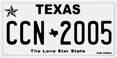 TX license plate CCN2005