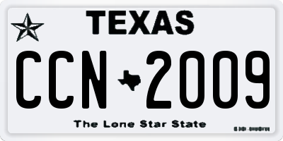 TX license plate CCN2009