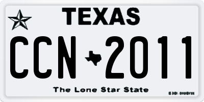 TX license plate CCN2011