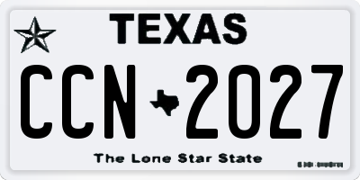 TX license plate CCN2027