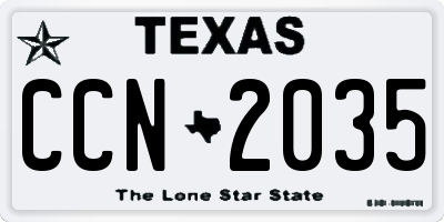 TX license plate CCN2035