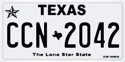 TX license plate CCN2042