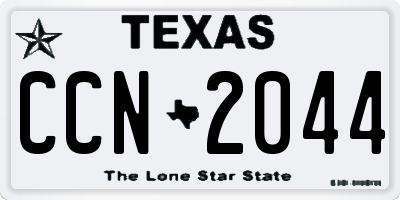 TX license plate CCN2044