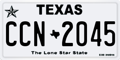 TX license plate CCN2045