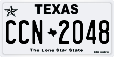 TX license plate CCN2048