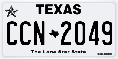 TX license plate CCN2049