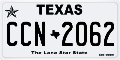 TX license plate CCN2062