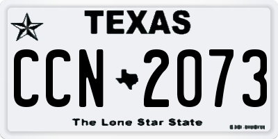TX license plate CCN2073