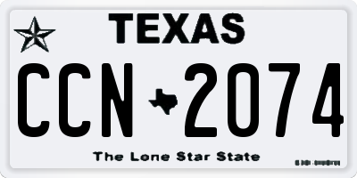 TX license plate CCN2074