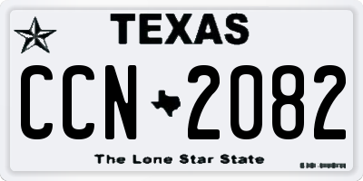 TX license plate CCN2082