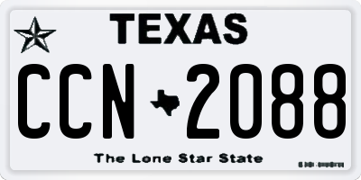 TX license plate CCN2088