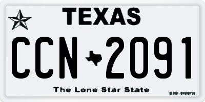 TX license plate CCN2091