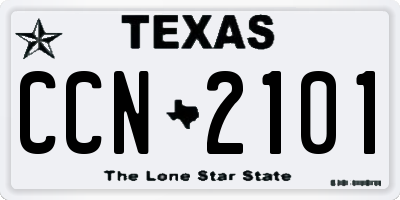 TX license plate CCN2101