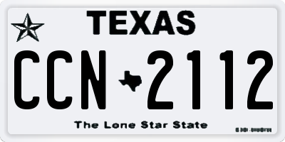 TX license plate CCN2112