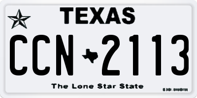 TX license plate CCN2113