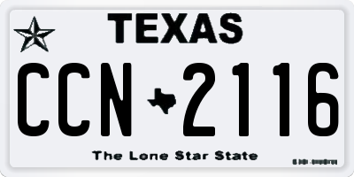 TX license plate CCN2116