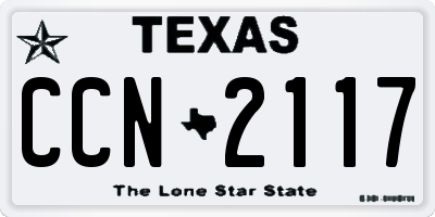 TX license plate CCN2117