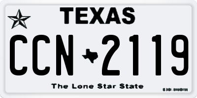 TX license plate CCN2119