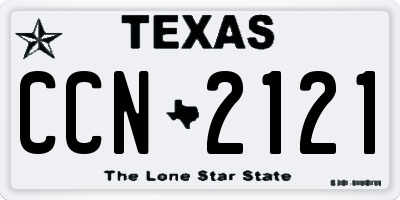 TX license plate CCN2121
