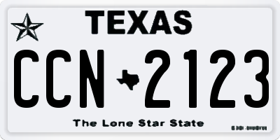 TX license plate CCN2123