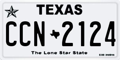 TX license plate CCN2124
