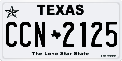 TX license plate CCN2125