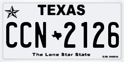 TX license plate CCN2126