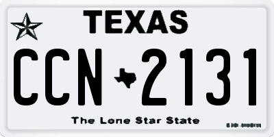 TX license plate CCN2131