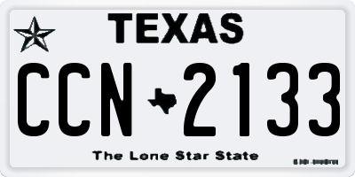 TX license plate CCN2133