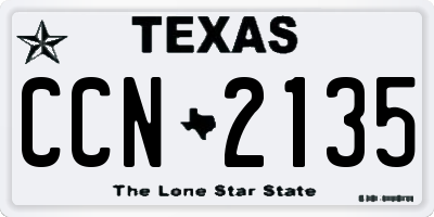 TX license plate CCN2135