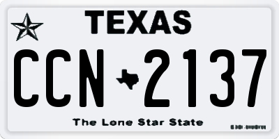 TX license plate CCN2137