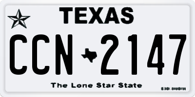 TX license plate CCN2147