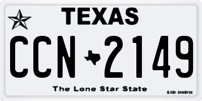 TX license plate CCN2149