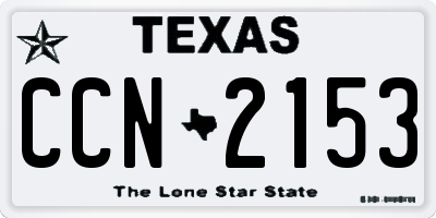 TX license plate CCN2153