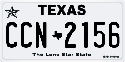 TX license plate CCN2156
