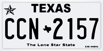 TX license plate CCN2157