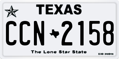TX license plate CCN2158