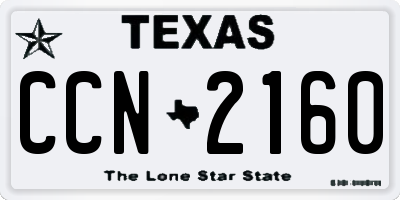 TX license plate CCN2160