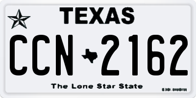 TX license plate CCN2162