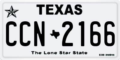 TX license plate CCN2166