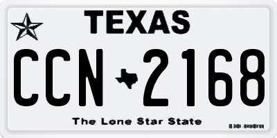 TX license plate CCN2168