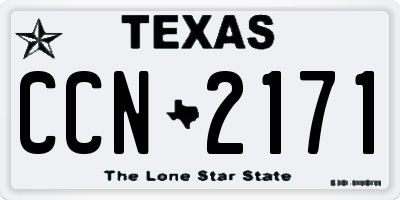TX license plate CCN2171
