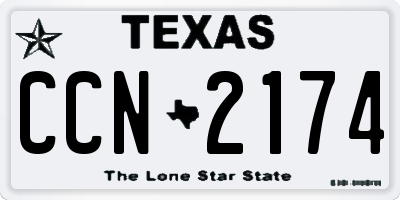 TX license plate CCN2174