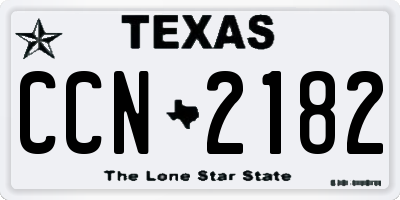 TX license plate CCN2182