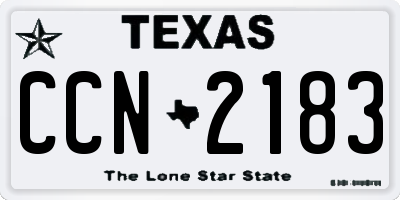 TX license plate CCN2183