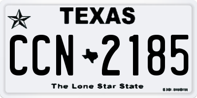 TX license plate CCN2185