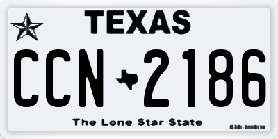 TX license plate CCN2186